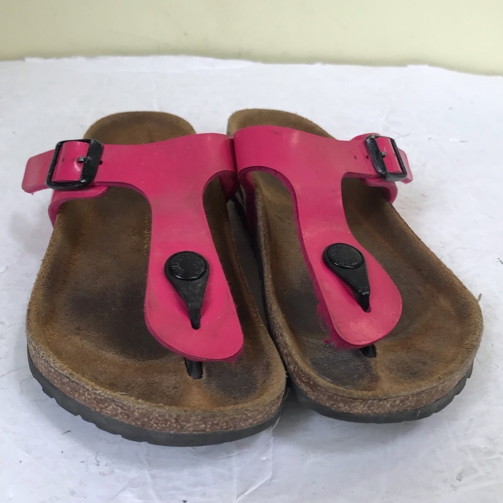 BIRKENSTOCK GIZEH Kids Thong Pink Vegan Leather Sandals Slides Mules Slides Cork
